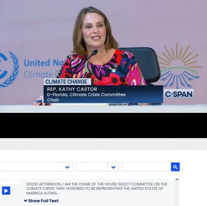 Climate Change COP27 - Nov 11 Kathy Castor.jpg