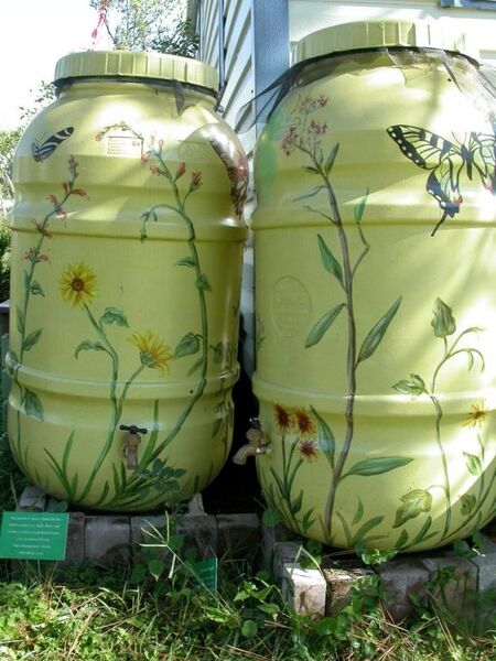 File:Green Rain Barrels.jpg
