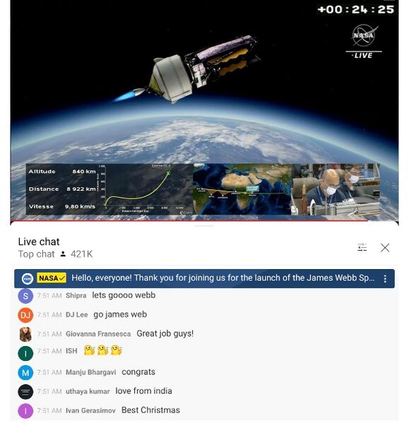 File:JWST after launch 24.25 seconds.jpg